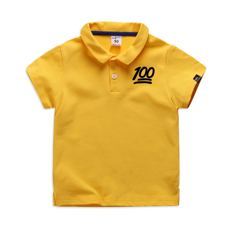 Boys Print 100 Score Cotton Polo T-shirt