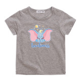 Boys Print Dumbo Flying Elephant Cotton T-shirt
