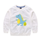 Boy Print Cute Dinosaur Cotton Sweatshirts