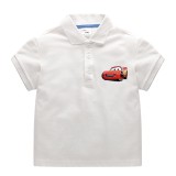 Boys Print Racing Car Cotton Polo T-shirt