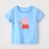 Girl Print Cute Pig Lollypop Cotton T-shirt