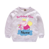 Girl Print Birthday Angle Pig Cotton Sweatshirts
