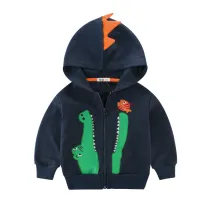 Toddler Boy 3D Crocodile Eat Fish Outerwear Coat