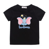 Boys Print Dumbo Flying Elephant Cotton T-shirt