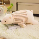 Stripes Bear Soft Stuffed Plush Animal Doll Pillow for Kids Gift