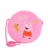 Peppa Pig Plush Circle Crossbody Shoulder Bags for Toddlers Kids