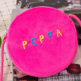 Pig Plush Circle Crossbody Shoulder Bags for Toddlers Kids