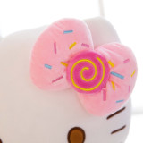 Pink Cat Icecream Bowknot Soft Stuffed Plush Animal Doll Pillow for Kids Gift