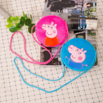 Peppa Pig Plush Circle Crossbody Shoulder Bags for Toddlers Kids