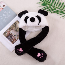 Panda Animal Movable Ears Jumping Soft Plush Hat
