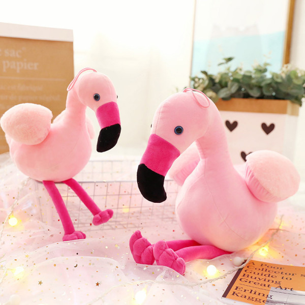 Pink Flamingo Soft Stuffed Plush Animal Doll for Kids Gift