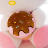 Pink Cat Icecream Bowknot Soft Stuffed Plush Animal Doll Pillow for Kids Gift