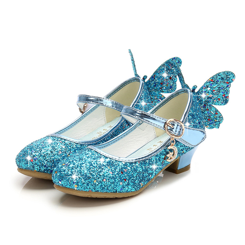 Kid Girls 3D Butterfly Sequins Glitter 