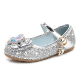 Kid Girls Princess Sequins Bowknot Diamond Flat Dress Shoes