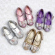 Kid Girls Sequins Jewel Hello Kitty Bowknot High Pumps Dress Shoes