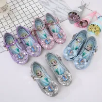 Kid Girls Princess Sequins Bowknot Diamond Flat Dress Shoes