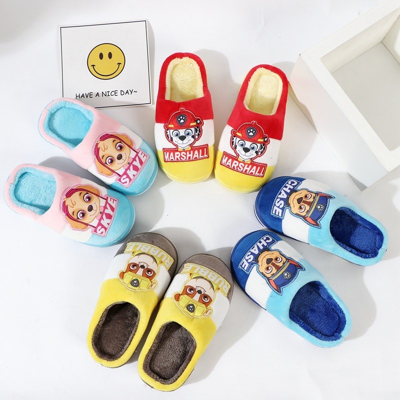 Toddlers Kids Paw Patrol Flannel Warm Winter Home House Slippers