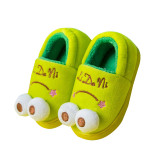 Green Frog Flannel Warm Winter Home House Family Slippers For Kids and Parent