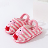 Toddlers Kids Peppa Pig Stripes Warm Winter Home House Slippers