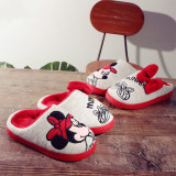 Toddlers Kids Red Minney Bowknot Warm Winter Home House Slippers