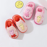 Toddlers Kids Embroidered Peppa Pig Cute Animals Warm Winter Home House Slippers