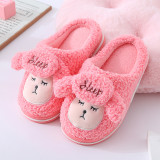 Toddlers Kids Plush Sheep Flannel Warm Winter Home House Slippers