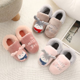 Toddlers Kids Christmas Deer Flannel Warm Winter Home House Family Slippers Shoes For Kids and Parents