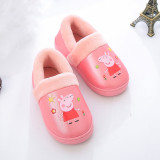 Toddlers Kids PU Peppa Pig Warm Winter Home House Slippers Shoes