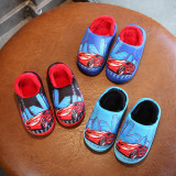 Toddlers Kids Racing Car Flannel Warm Winter Home House Slippers