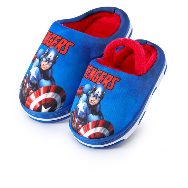 Toddlers Kids Marvel Captain America Iron Man Warm Winter Home House Slippers