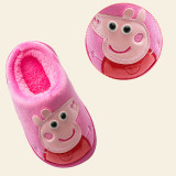 Toddlers Kids PU Peppa Pig Flannel Warm Winter Home House Slippers