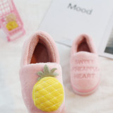 Toddlers Kids Fruit Flannel Warm Winter Home House Slippers Shoes