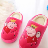 Toddlers Kids Embroidered Angel Peppa Pig Warm Winter Home House Slippers