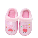 Toddlers Kids PU Peppa Pig Warm Winter Home House Slippers
