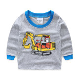 Toddler Boy Mechanical Digger Truck 2 Pieces Pajamas Sleepwear Long Sleeve Shirt & Legging Sets