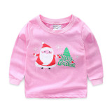 Toddler Girl 2 Pieces Pajamas Sleepwear Christmas Santa Claus Long Sleeve Shirt & Legging Sets