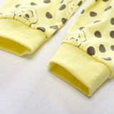 Kids Yellow Bear Pajamas Sleepwear Set Long-sleeve Cotton Pjs