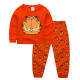 Kids Orange Cat Pajamas Sleepwear Set Long Sleeve Cotton Pjs