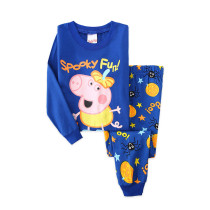 Kids Halloween Peppa Pig George Pajamas Sleepwear Set Long-sleeve Cotton Pjs