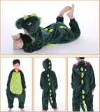 Kids Green Dinosaur Onesie Kigurumi Pajamas Kids Animal Costumes for Unisex Children