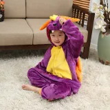 Kids Green Dinosaur Onesie Kigurumi Pajamas Kids Animal Costumes for Unisex Children