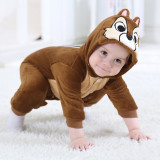 Baby Brown Squirrel Onesie Kigurumi Pajamas Animal Costumes for Unisex Babys