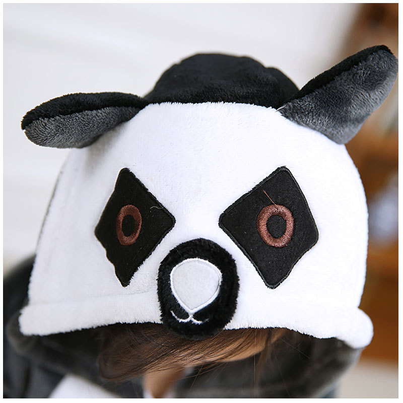Kids Grey Ring-tailed Lemur Onesie Kigurumi Pajamas Animal Costumes for ...