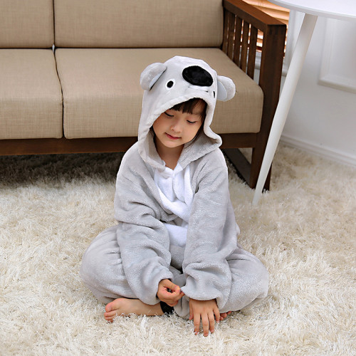 Kids Grey Koala Onesie Kigurumi Pajamas Animal Costumes for Unisex Children