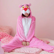 Kids Pink Panther Onesie Kigurumi Pajamas Animal Costumes for Unisex Children