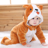 Baby Corgi Huskie Cute Dog Onesie Kigurumi Pajamas Animal Costumes for Unisex Babys