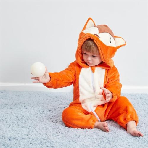 Baby Oragne Fox Onesie Kigurumi Pajamas Animal Costumes for Unisex Babys