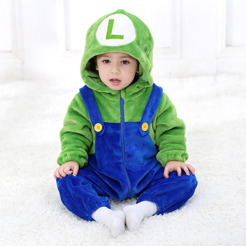 Baby Super Mario Onesie Kigurumi Pajamas Animal Costumes for Unisex Babys