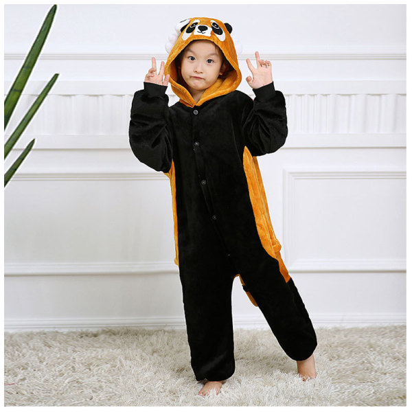 Kids Brown Raccoon Onesie Kigurumi Pajamas Animal Costumes for Unisex ...