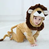 Baby Brown Leo Lion Onesie Kigurumi Pajamas Animal Costumes for Unisex Babys